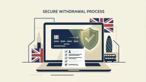 Illustration of a secure online casino withdrawal review for UK players