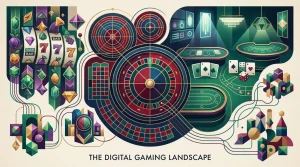 Illustration representing slots, live casino and game-provider variety